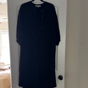 LOFT Black Midi Dress